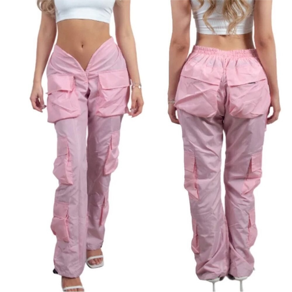 Varenne V cut rose cargo pant pants joggers pink NEW
